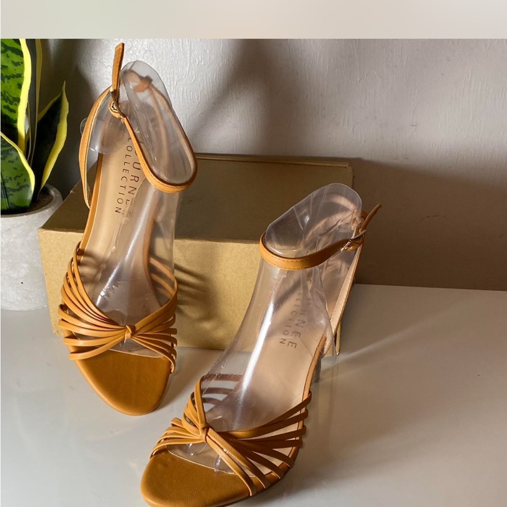 Journee Collection Tan Strappy‎ Heels - Picture 2 of 2